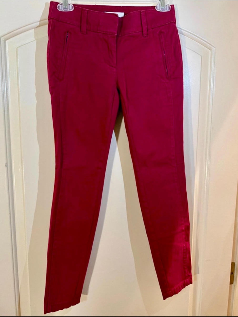 LOFT Slim Ankle burgundy Pants 00P